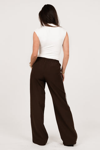 Jogger pantalon streep bruin - Emily