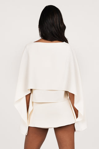Wijde vlindermouw top beige - Ashley