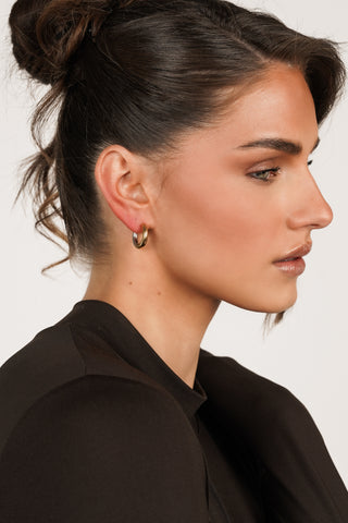 Basic oorringen goud/zilver - Levi