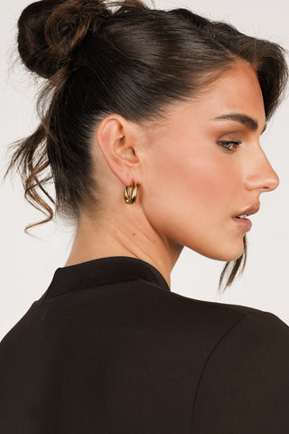 Ovale oorhangers goud - Nikky