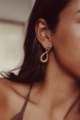 Statement oorbellen goud twist - Milani
