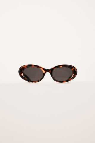 Ovale zonnebril met tortoise - Nelly