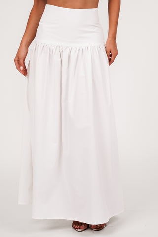 Maxi rok wijd wit - Asmara