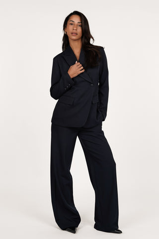 Blazer dames asymmetrisch donker blauw - Maya