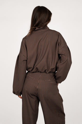 Bomberjacke mit Print braun - Mikky