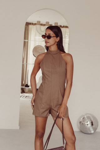 Zomer playsuit bruin - Solare