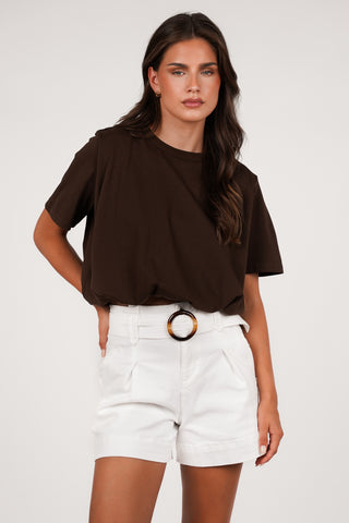 Bermuda denim short wit - Devon