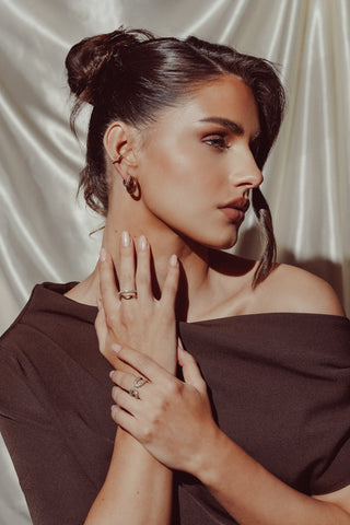 Basic oorringen goud - Levi