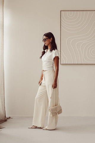 Korte mouwen top wit - Elodie