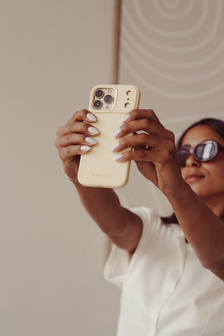 Telefoonhoesje siliconen Iphone geel - Jules