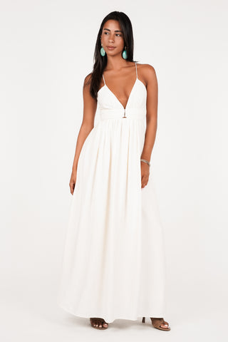 Zomer jurk maxi creme - Laureen