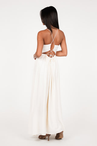 Zomer jurk maxi creme - Laureen