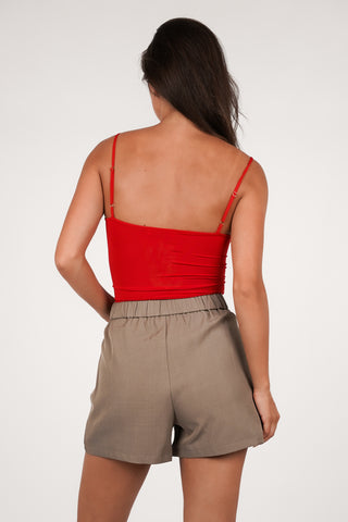 Stretch body met cups rood - Kate