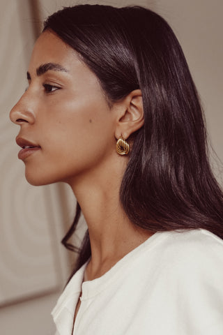 Oorhangers goud statement - Lavina