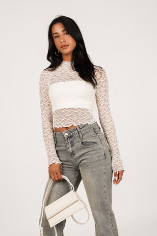 Handtas creme met crossbody - Finley