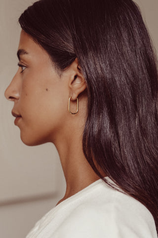 Ovale oorbellen basic goud - Eloise