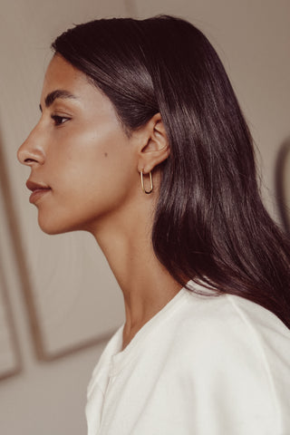 Ovale oorbellen basic goud - Eloise