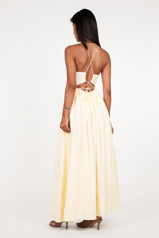 Zomer jurk maxi geel - Laureen