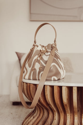Handtas marble beige/ecru - Cilia