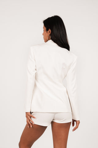 Witte blazer getailleerd - Charlotte