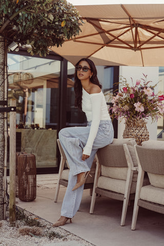 Balloon fit jeans licht blauw - Elenor