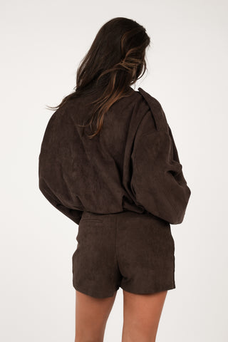 Skort dames suede bruin - Lucy
