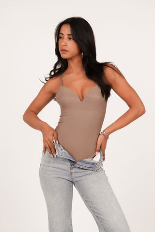 Shapewear bodysuit taupe - Nomi