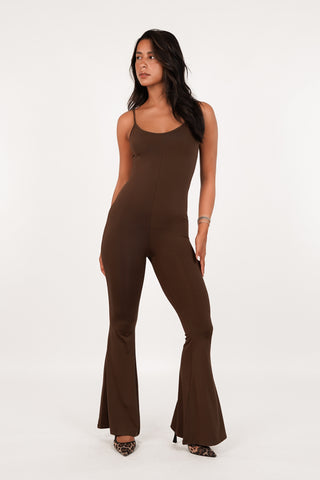 Flared jumpsuit bruin - Lilo