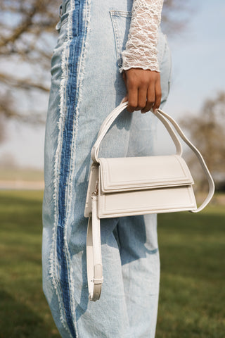 Handtas creme met crossbody - Finley