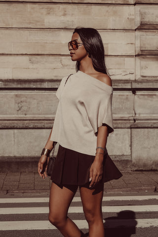 Oversized pilotenbril bruin - Alana