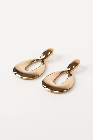 Statement oorhangers ovaal goud - Xenia