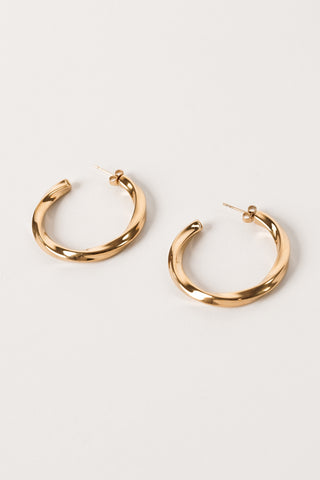 Oorbellen twist goud - Romee