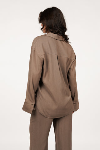 Oversized blouse dames bruin - Hunter