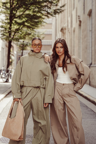 Barrel broek katoen khaki - Lara