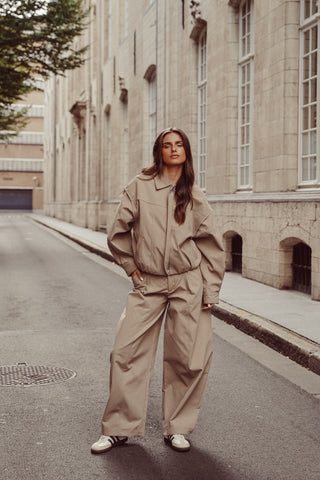Balloon fit trousers taupe - Mara