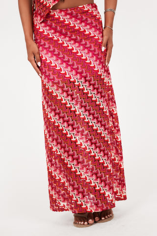 Maxi rok retro roze - Noralie