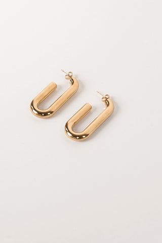 Statement ovale openhangers goud - Tessy