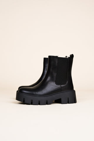 Chelsea boots met plateauzool zwart - Noa