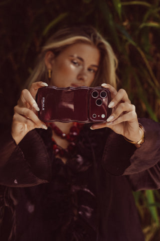 Telefoonhoesje iphone wavy bordeaux - Kaya