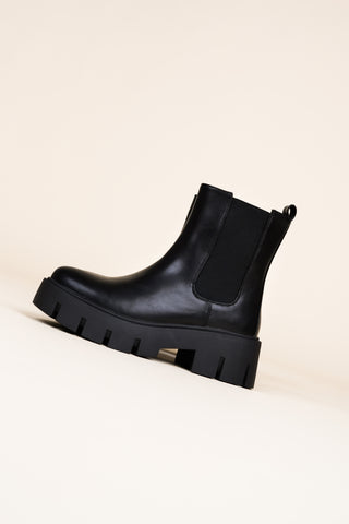Chelsea boots met plateauzool zwart - Noa