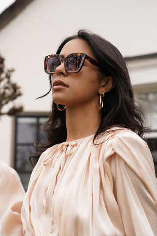 Zonnebril bruin oversized cateye - Kiko