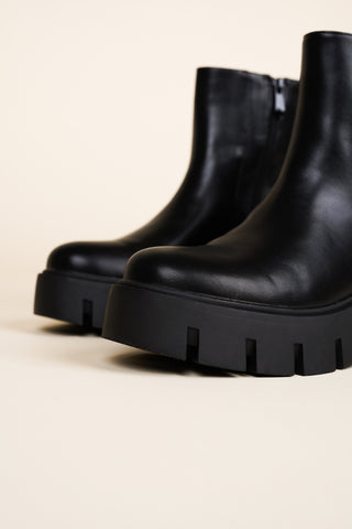 Chelsea boots met plateauzool zwart - Noa
