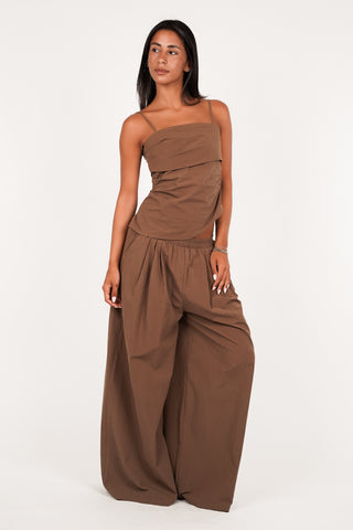 Katoenen two piece set bruin - Maud