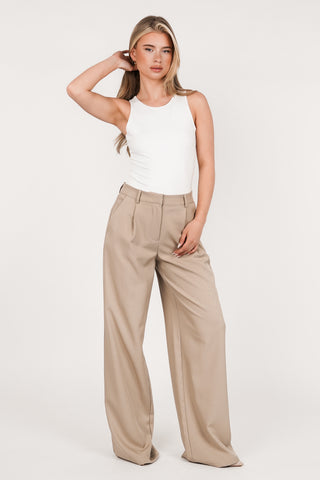 Halter bodysuit met stretch wit - Davina