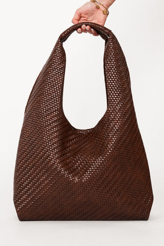 Shopper tas gevlochten bruin - Bente