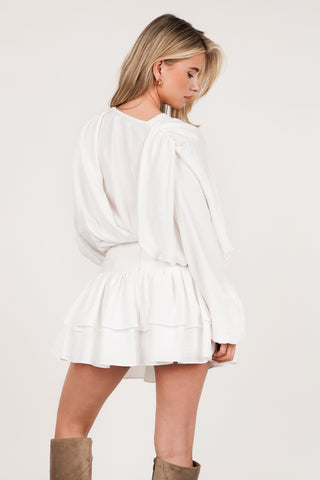 Wijde blouse wit met kant - Gaby