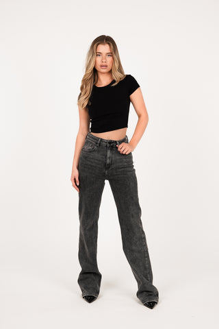 Tall straight leg jeans grijs - Lux