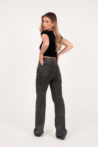 Tall straight leg jeans grijs - Lux