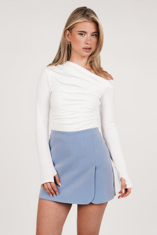 Basic skort dames blauw - Lynn