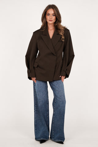 Brązowa marynarka oversize Twist – Drew